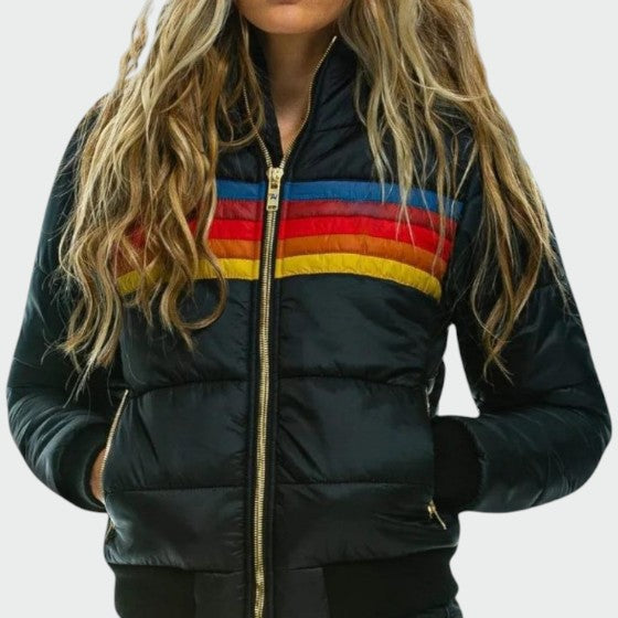 Kira Waterproof Colour Block Puffer Jacket