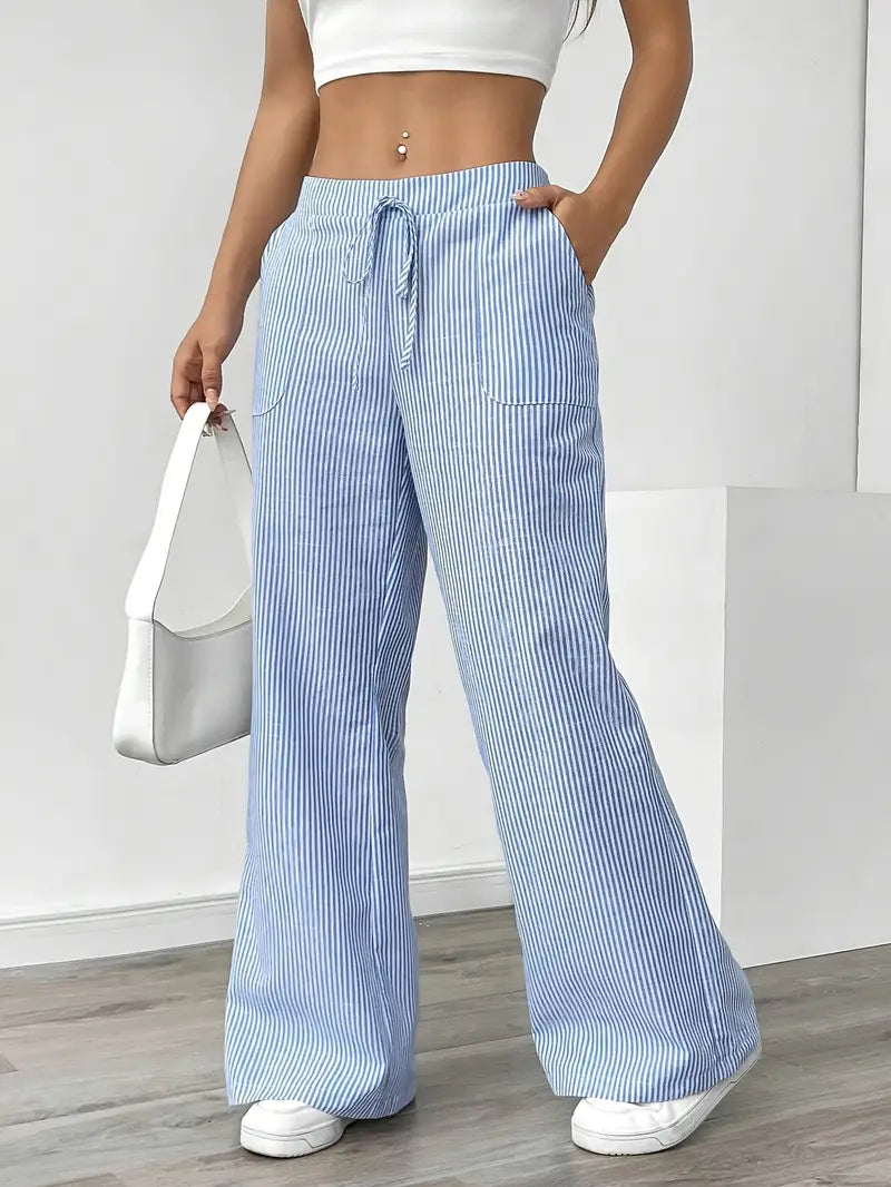 Linda Striped Straight Leg Pants