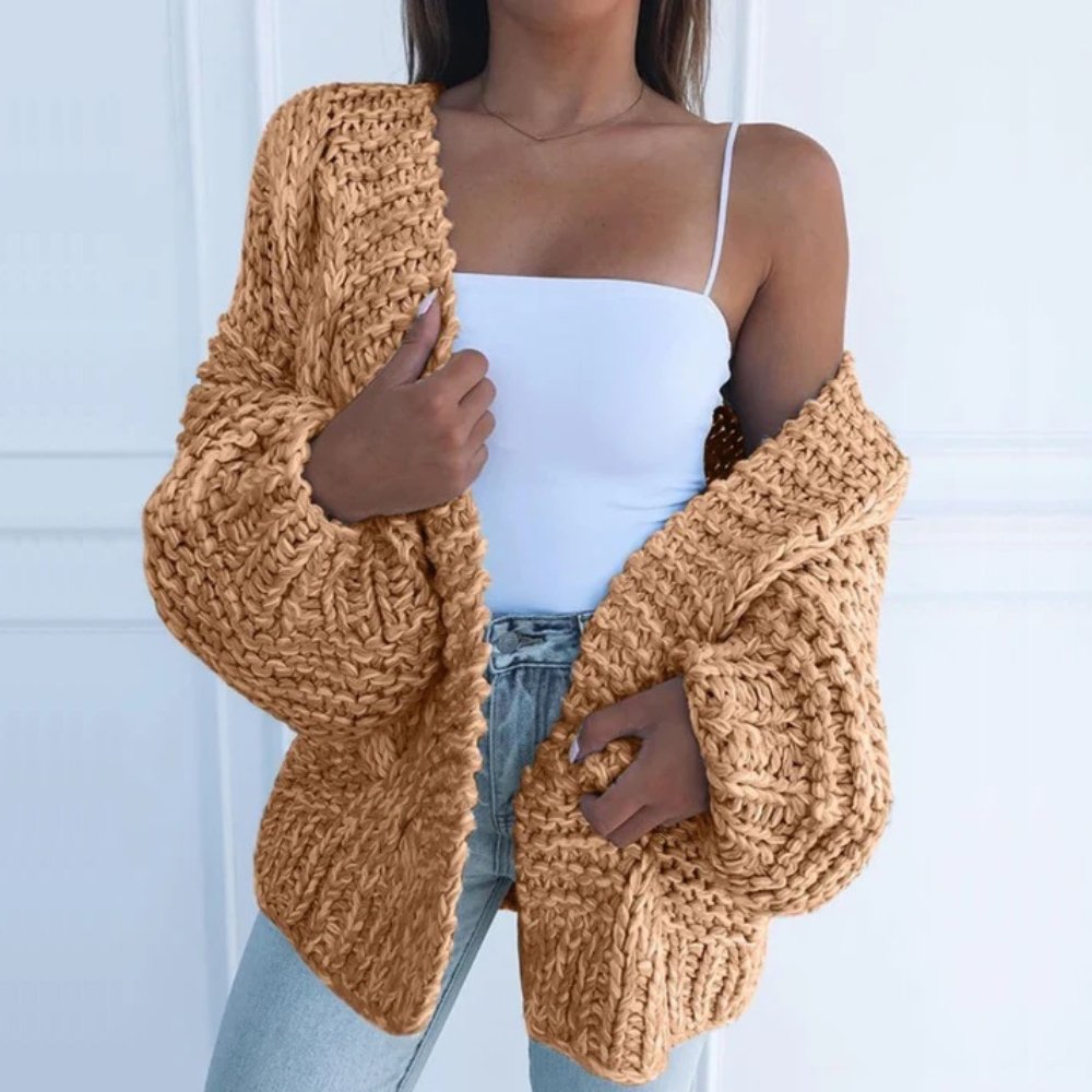 Solène Chunky Knit Open Cardigan