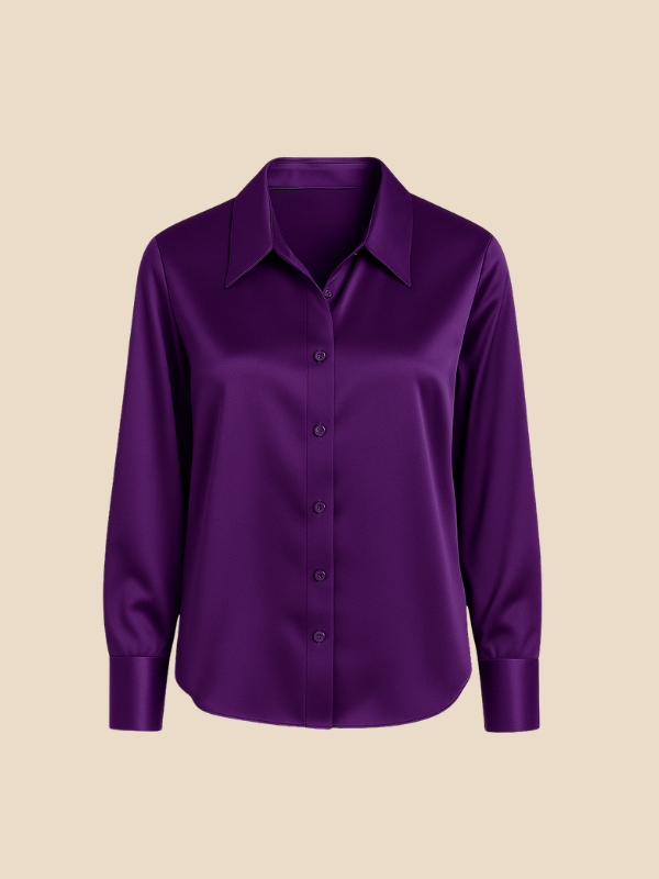 Adriana Button Blouse for Women – Long Sleeve Elegant Office Top