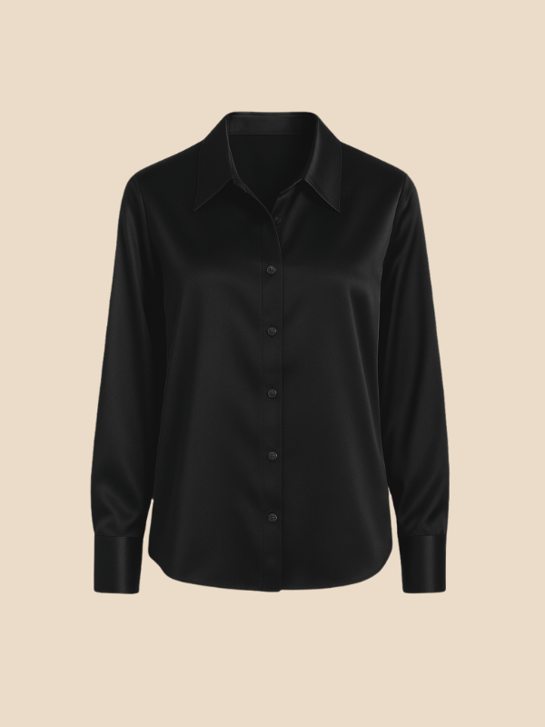 Adriana Button Blouse for Women – Long Sleeve Elegant Office Top