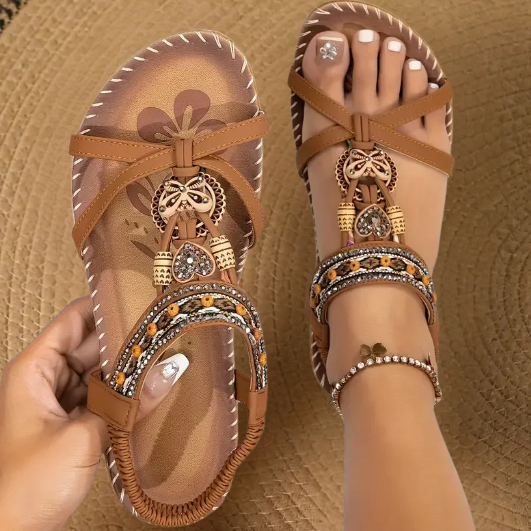 Women's Flat T-Strap Orthopedic Summer Sandals