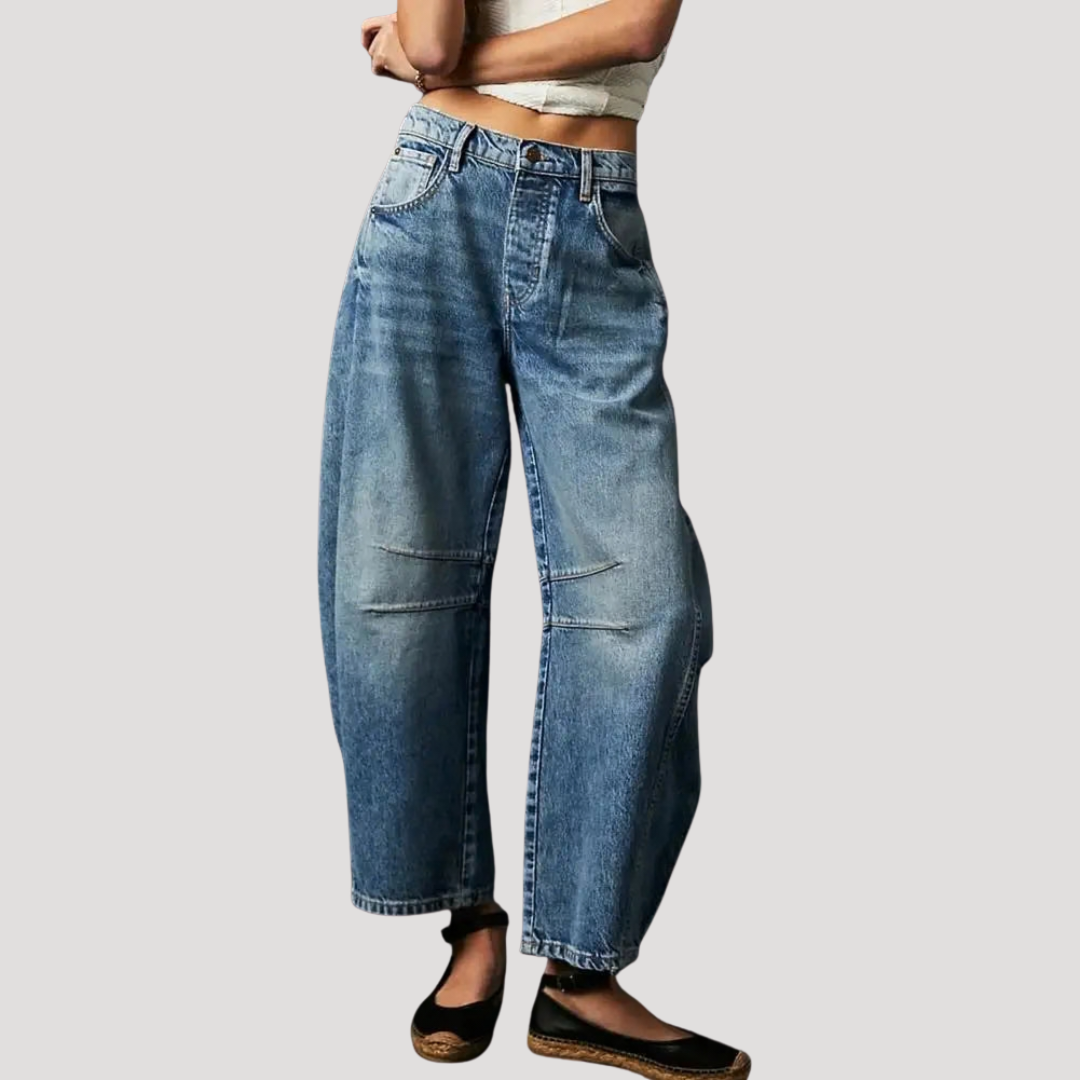 Women's Loose Fit Barrel Leg Jeans