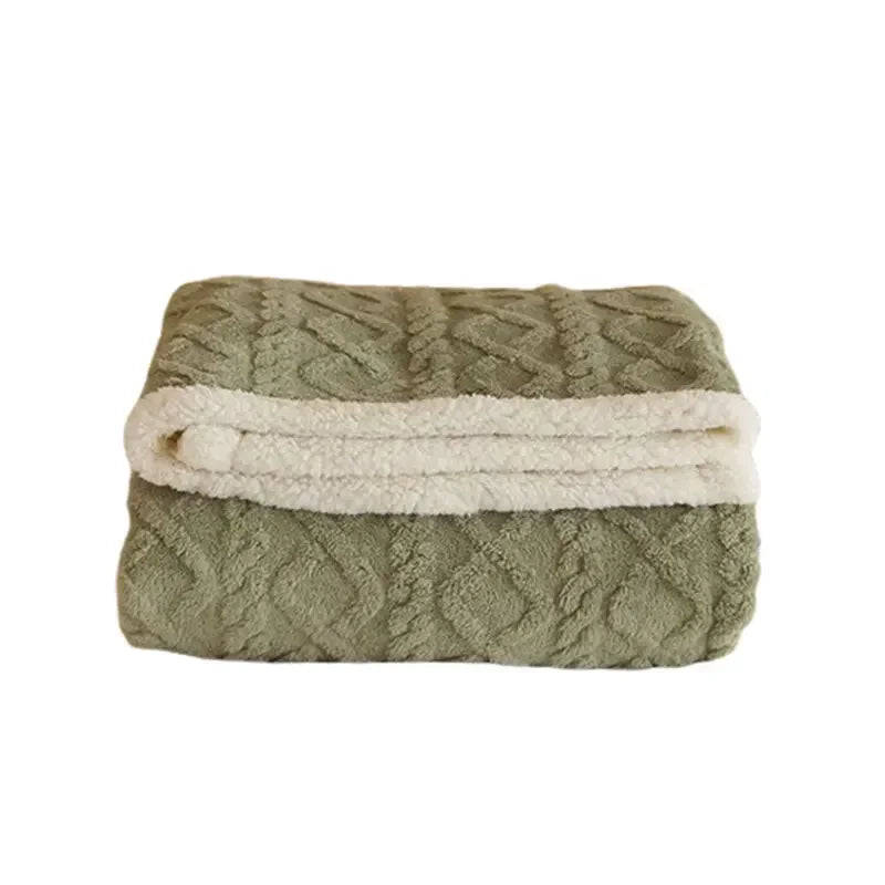 Cozy Thick Wool Winter Blanket