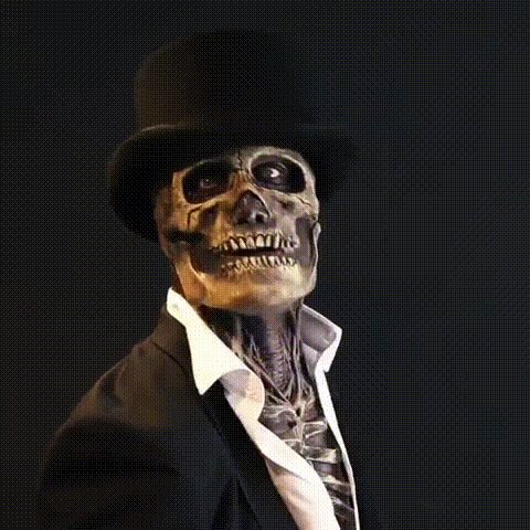 Realistic Skeleton Halloween Costume With Skull Mask