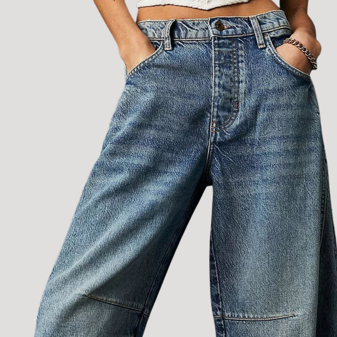 Women's Loose Fit Barrel Leg Jeans