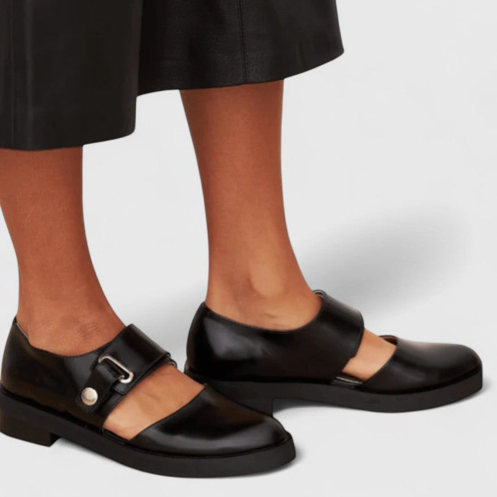 Low Wide Heel Mary Jane Shoes With Padded Insole