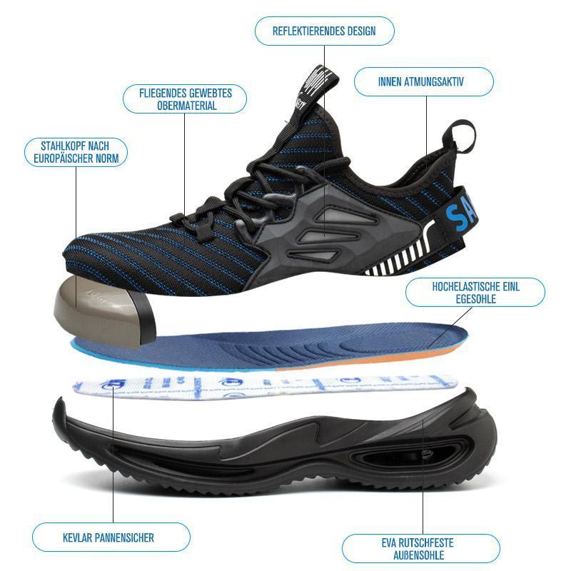 Steel Toe Safety Shoes With Puncture Resistant Sole