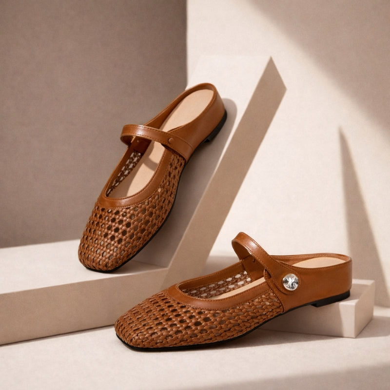 Women's Tressa Orthopedic Woven Mule Flats