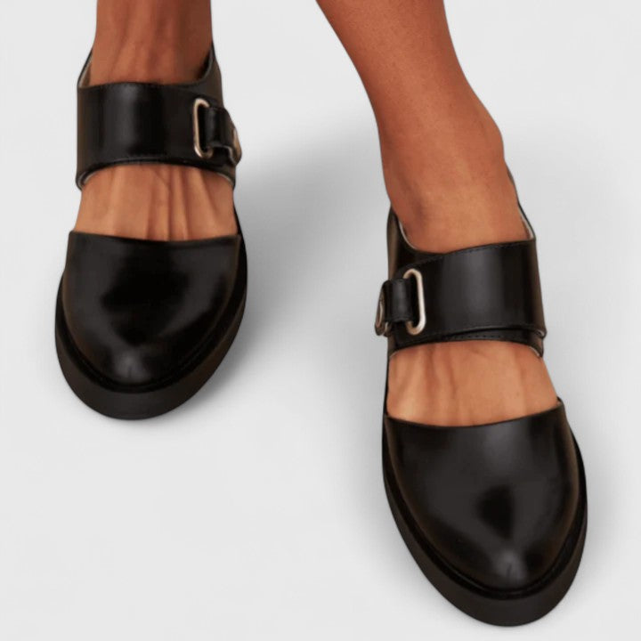 Low Wide Heel Mary Jane Shoes With Padded Insole