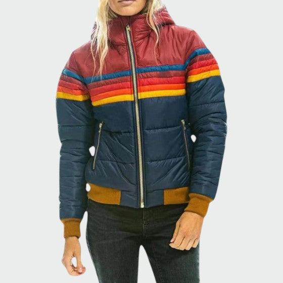 Kira Waterproof Colour Block Puffer Jacket
