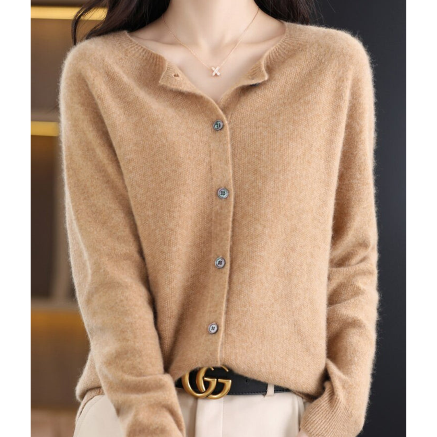 Women's Soft Knit Open-Front Cardigan