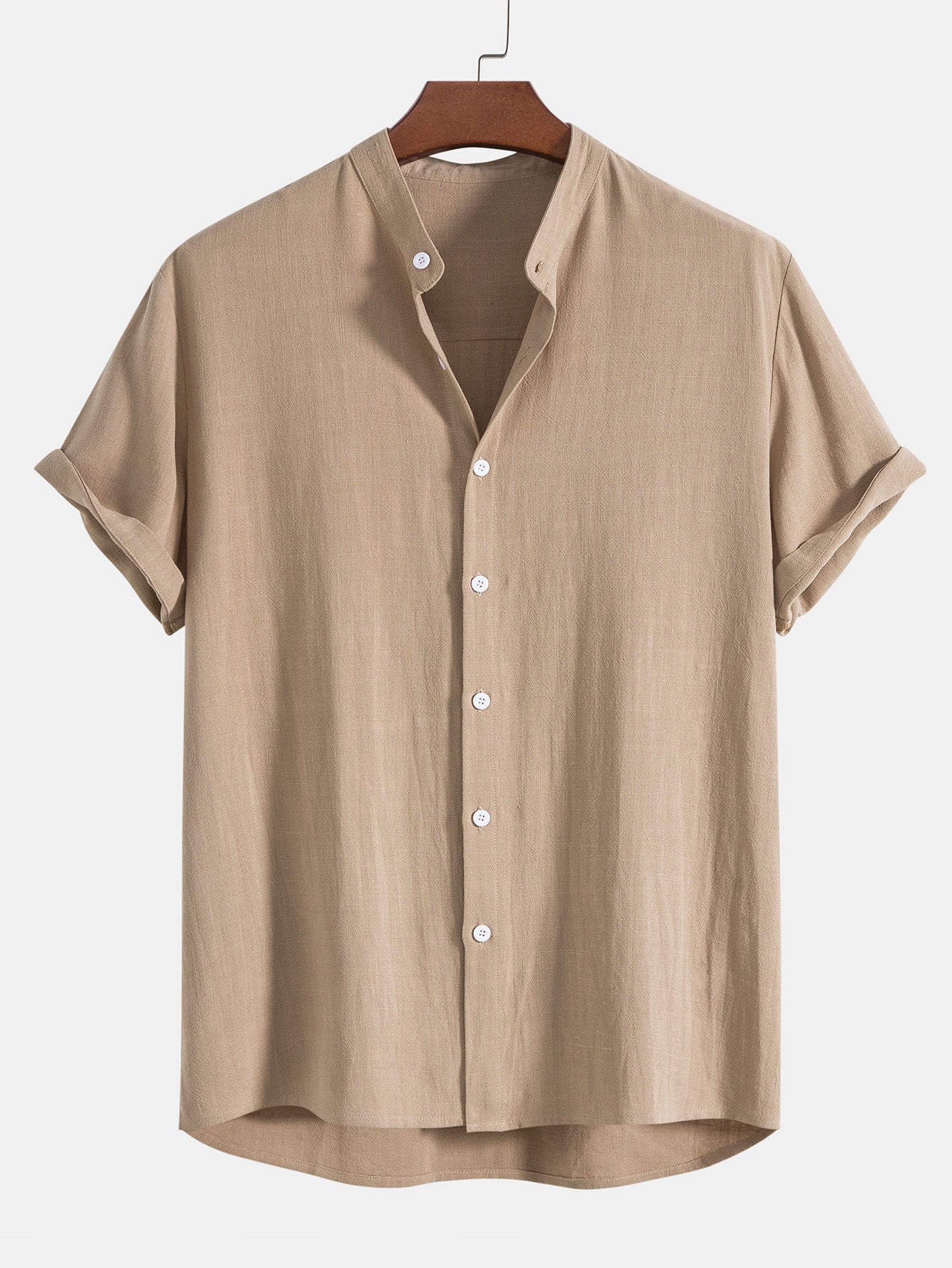 Men's Linen Shirt and Trousers Two-Piece Set