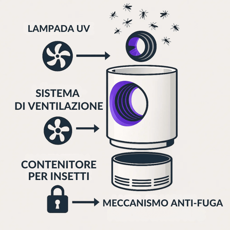 Electric UV Insect Trap for Mosquitoes and Flies