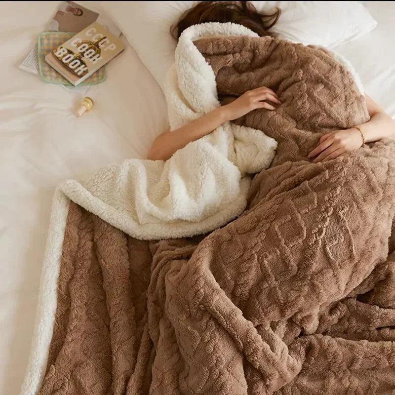 Cozy Thick Wool Winter Blanket