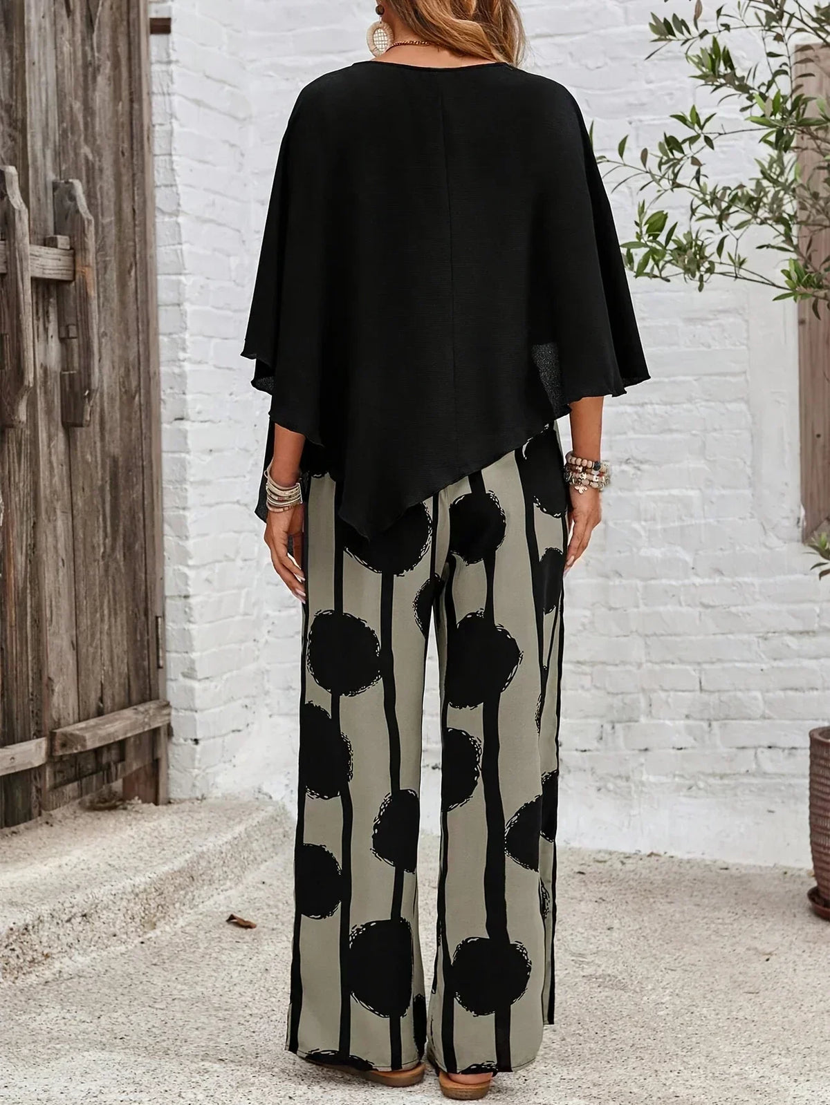 Elastic Waist Two-Piece Set