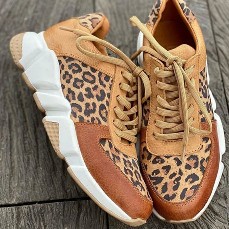 Leopard Print Vulcanized Sneakers