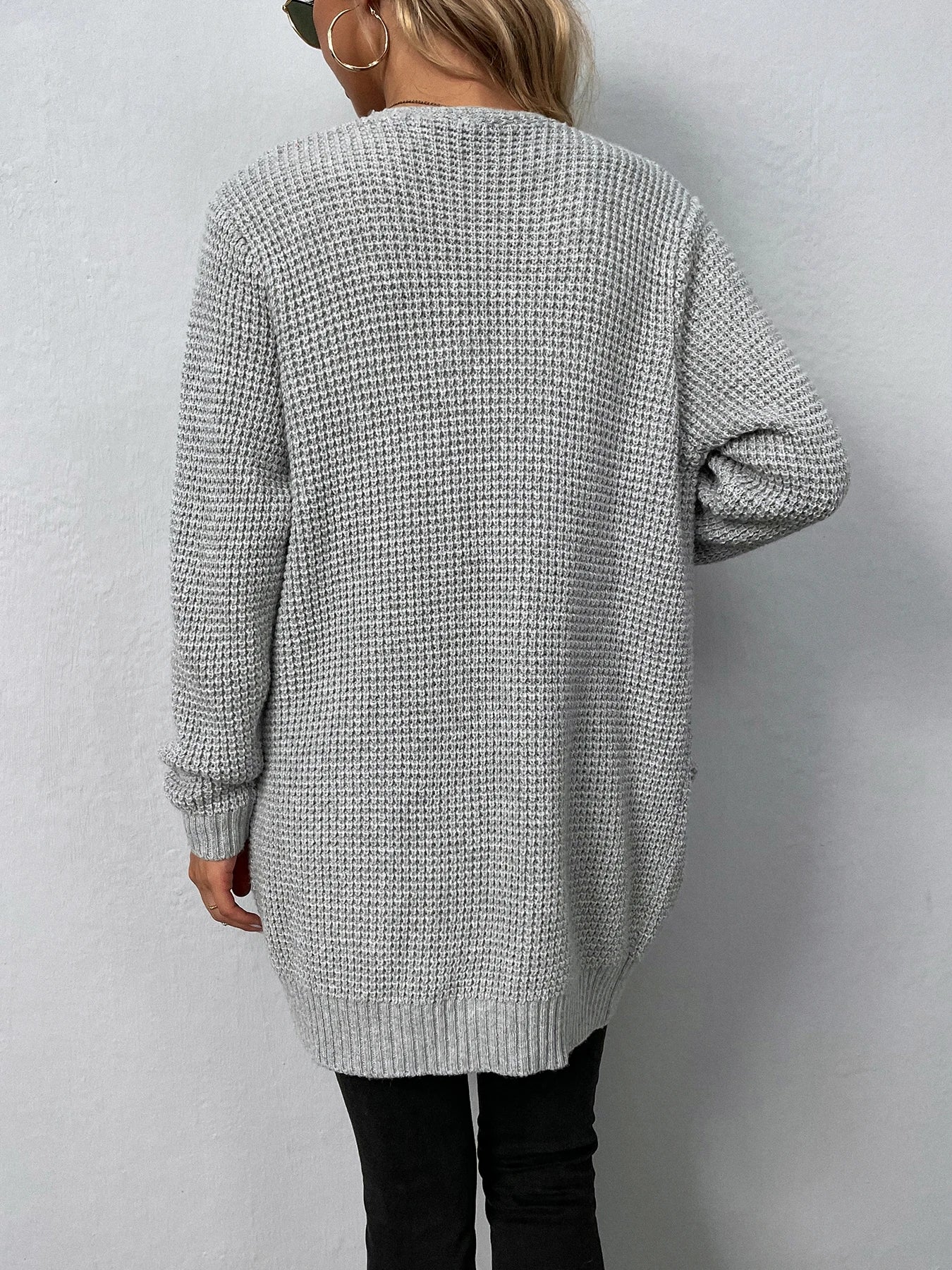 Soft Knit Cardigan With Two Front Pockets