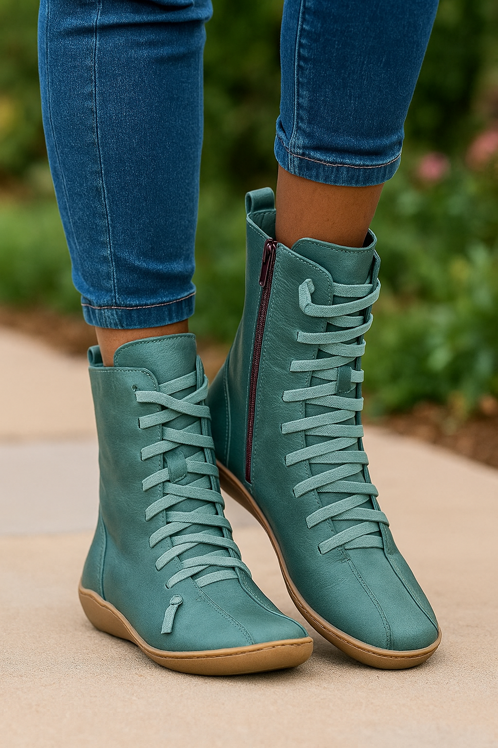 Women's Minimalist Lace-Up Ankle Boots