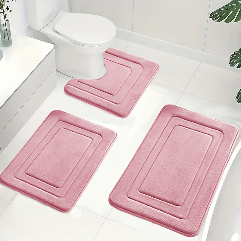 Luxe Memory Foam Bath Mat Set