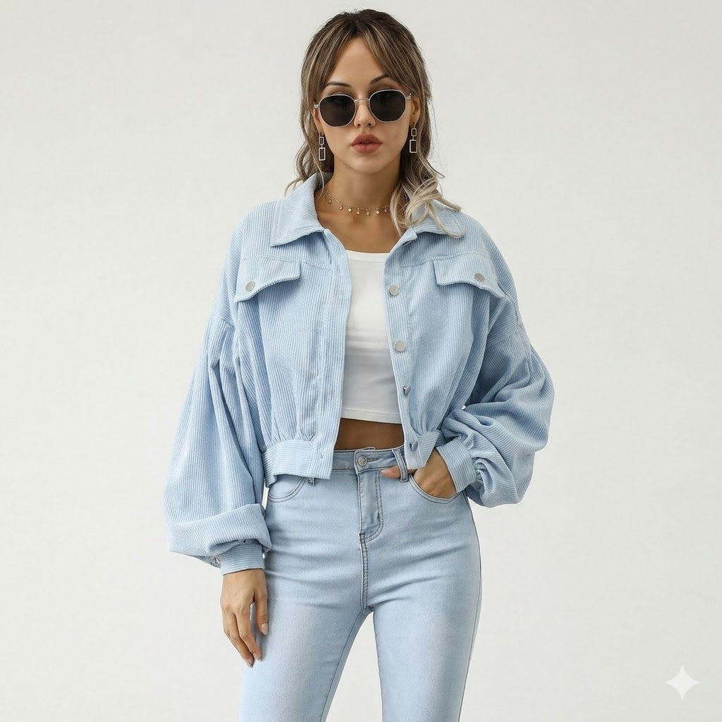 Serena Bellucci Cropped Corduroy Jacket