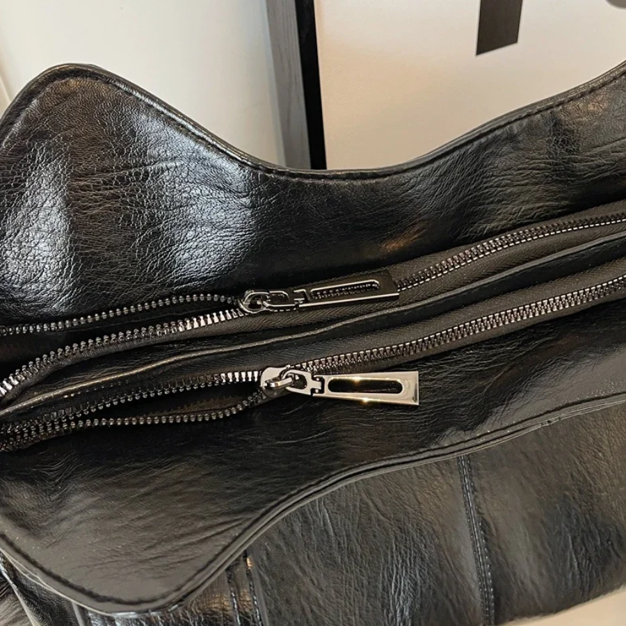 Structured Shoulder Bag with Top Handle