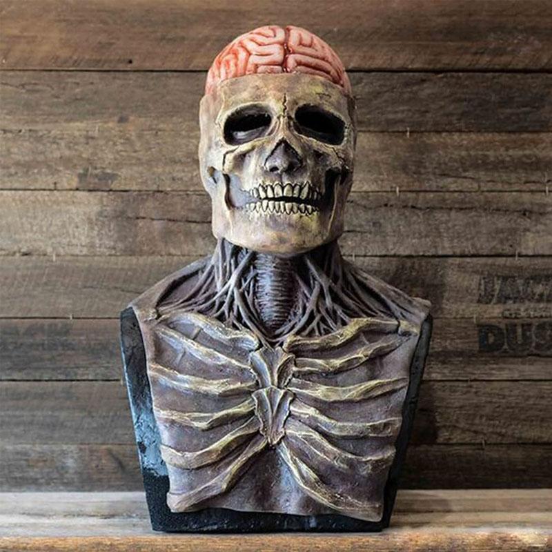 Realistic Skeleton Halloween Costume With Skull Mask