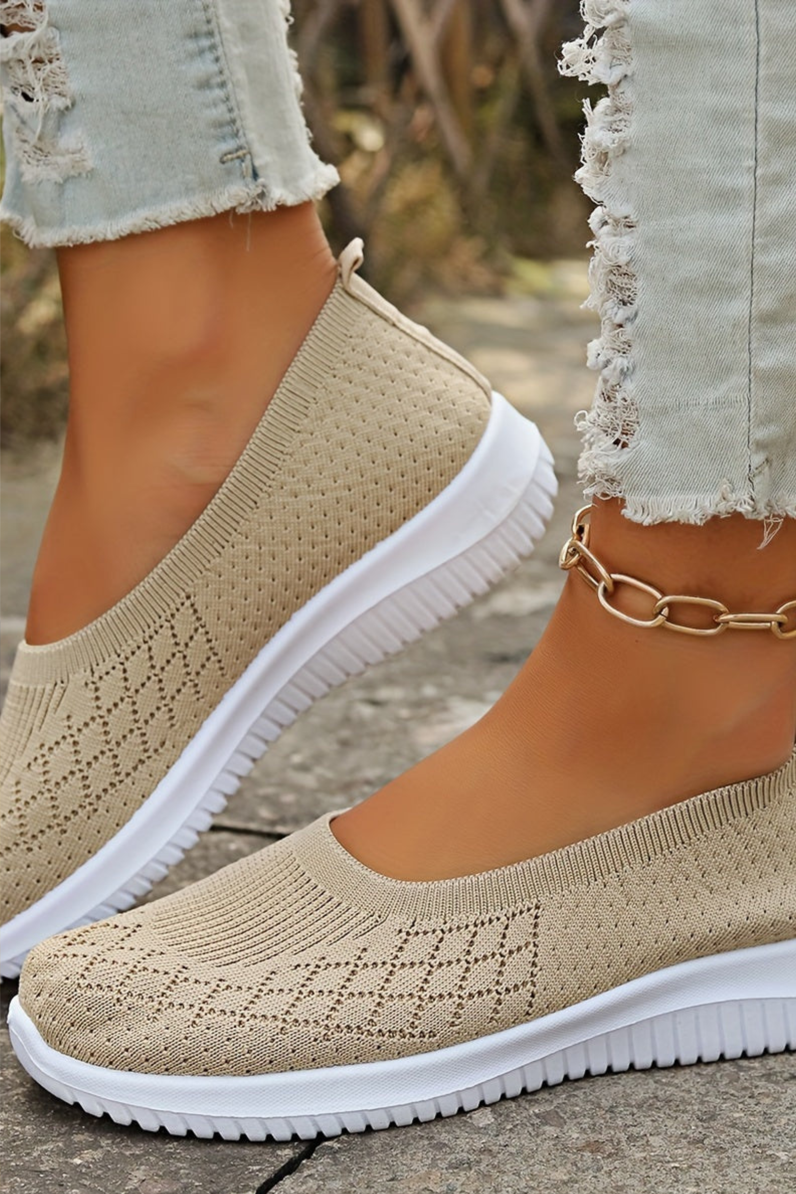 Breathable Slip-On Walking Sneakers