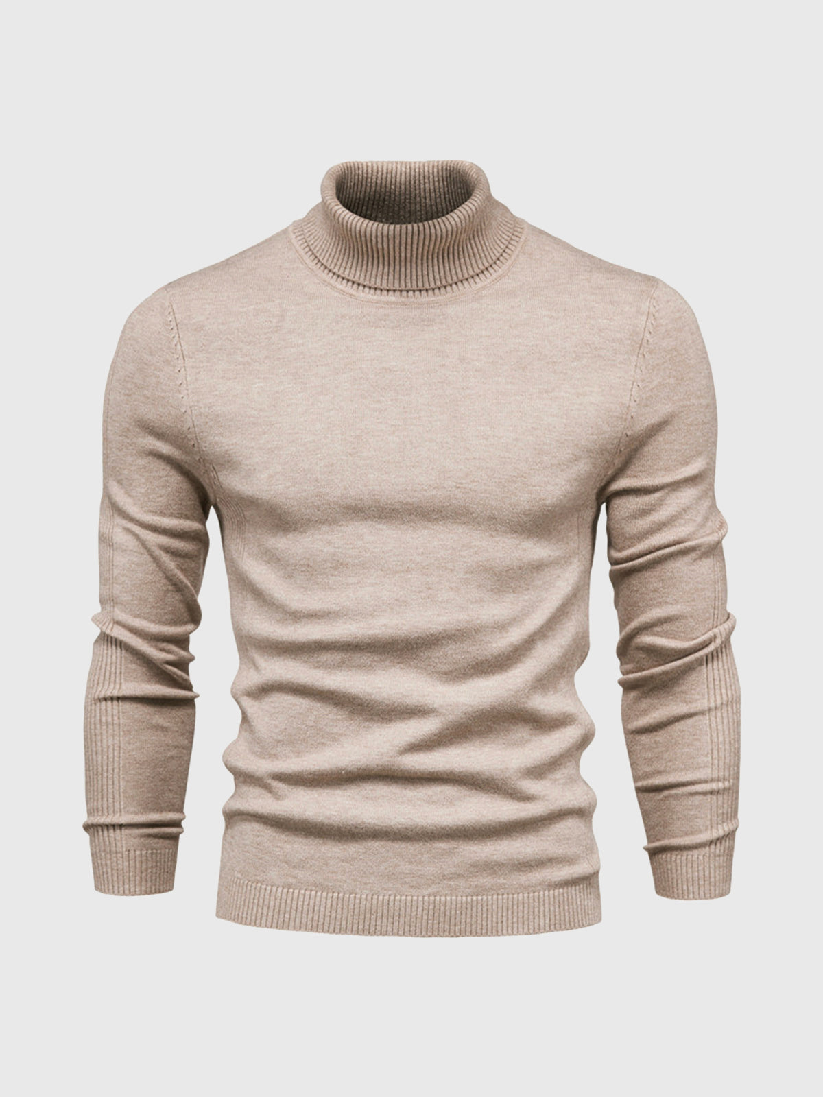 Soft Washable Cotton Turtleneck Sweater