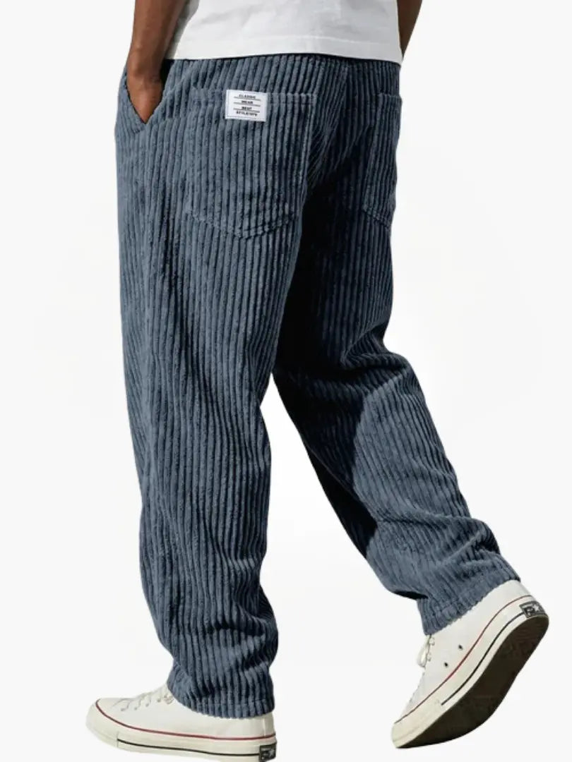 Faren Textured Drawstring Corduroy Trousers