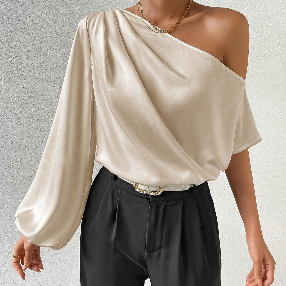 Smooth Satin Structured Fit Blouse