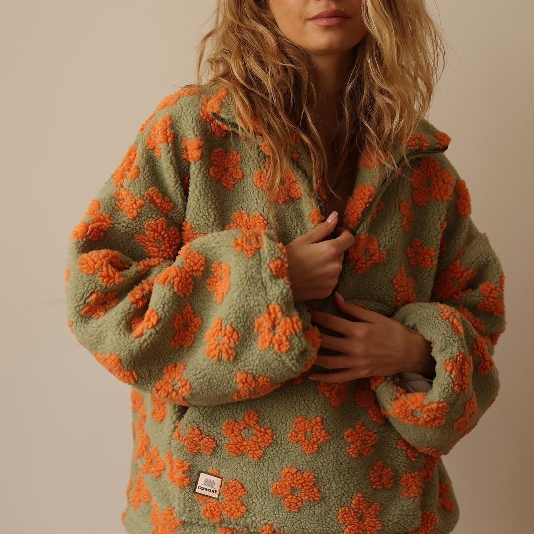 Celestine Floral Teddy Fleece Jumper