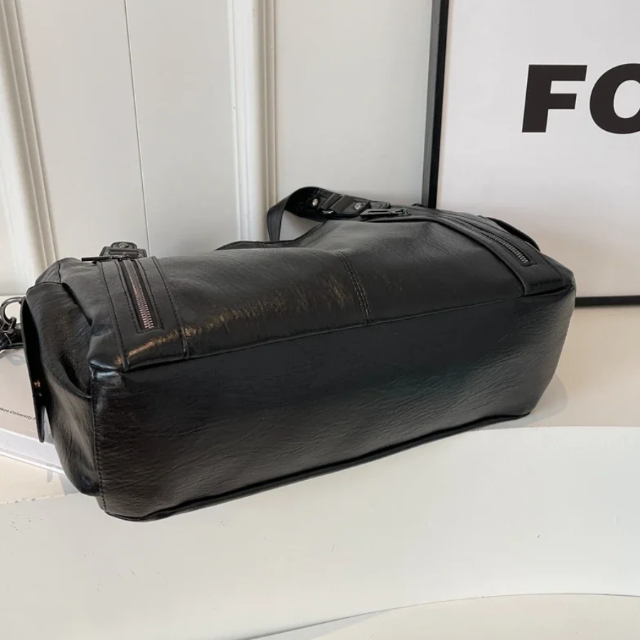 Structured Shoulder Bag with Top Handle