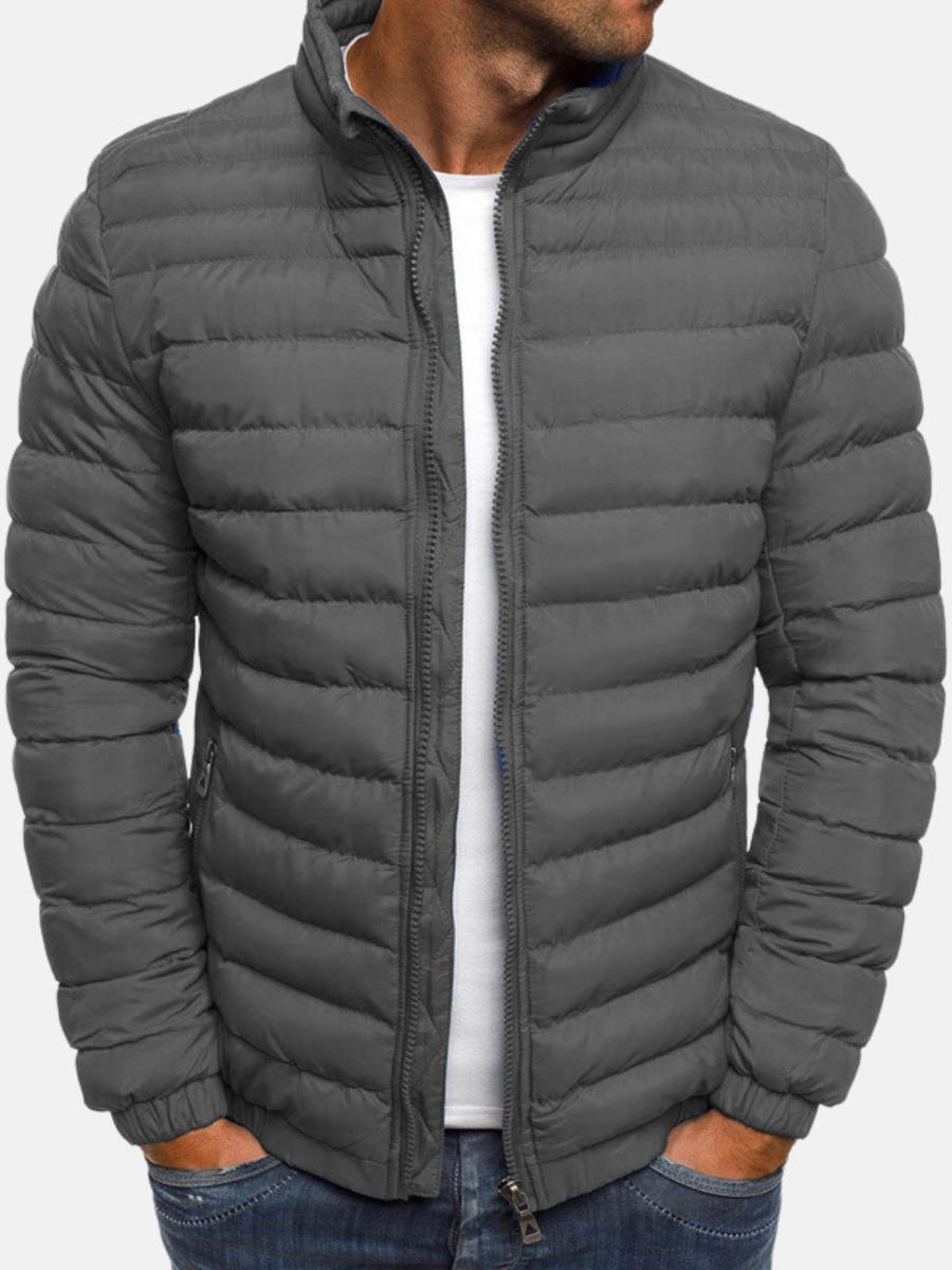 Men's Quilted Zip-Up Puffer Jacket