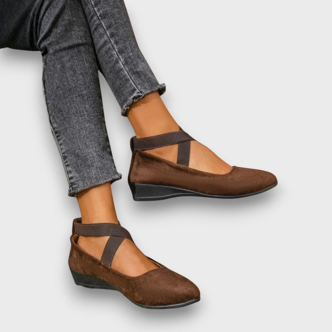 Arelia Women's Cross-Strap Wedge Sandals