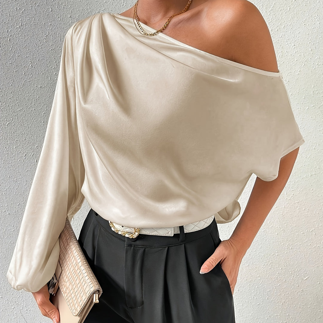 Smooth Satin Structured Fit Blouse
