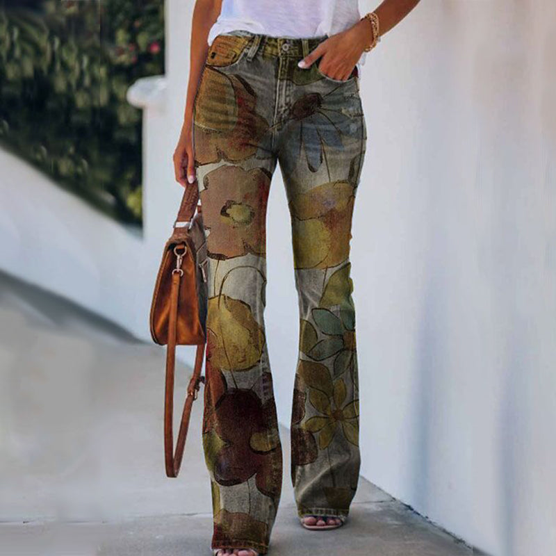 Women's High Waist Flare Jeans