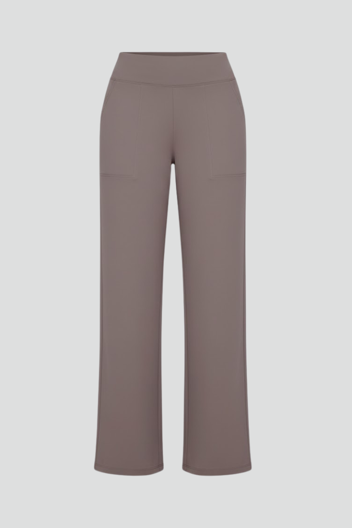 High-Waisted Wide-Leg Pull-On Trousers for Women