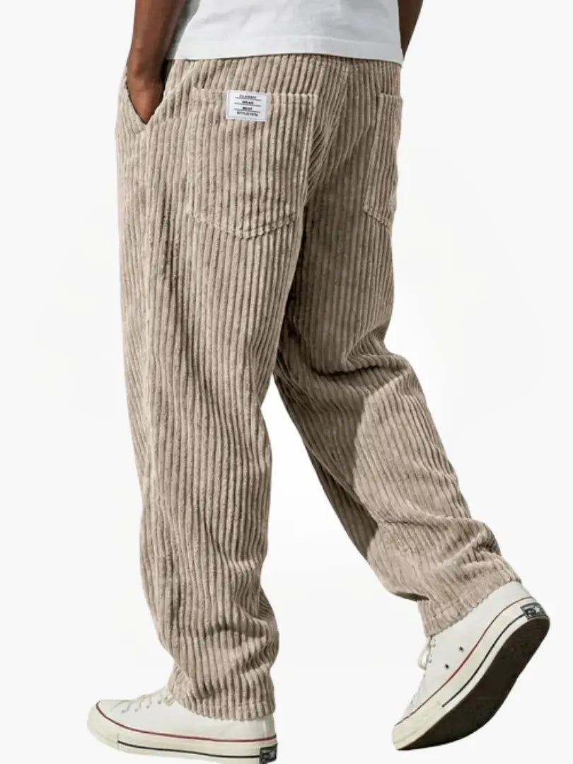 Faren Textured Drawstring Corduroy Trousers