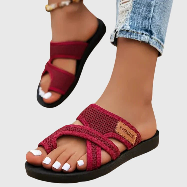 Elastic Fit Orthopedic Sandals with Contoured Arch Support