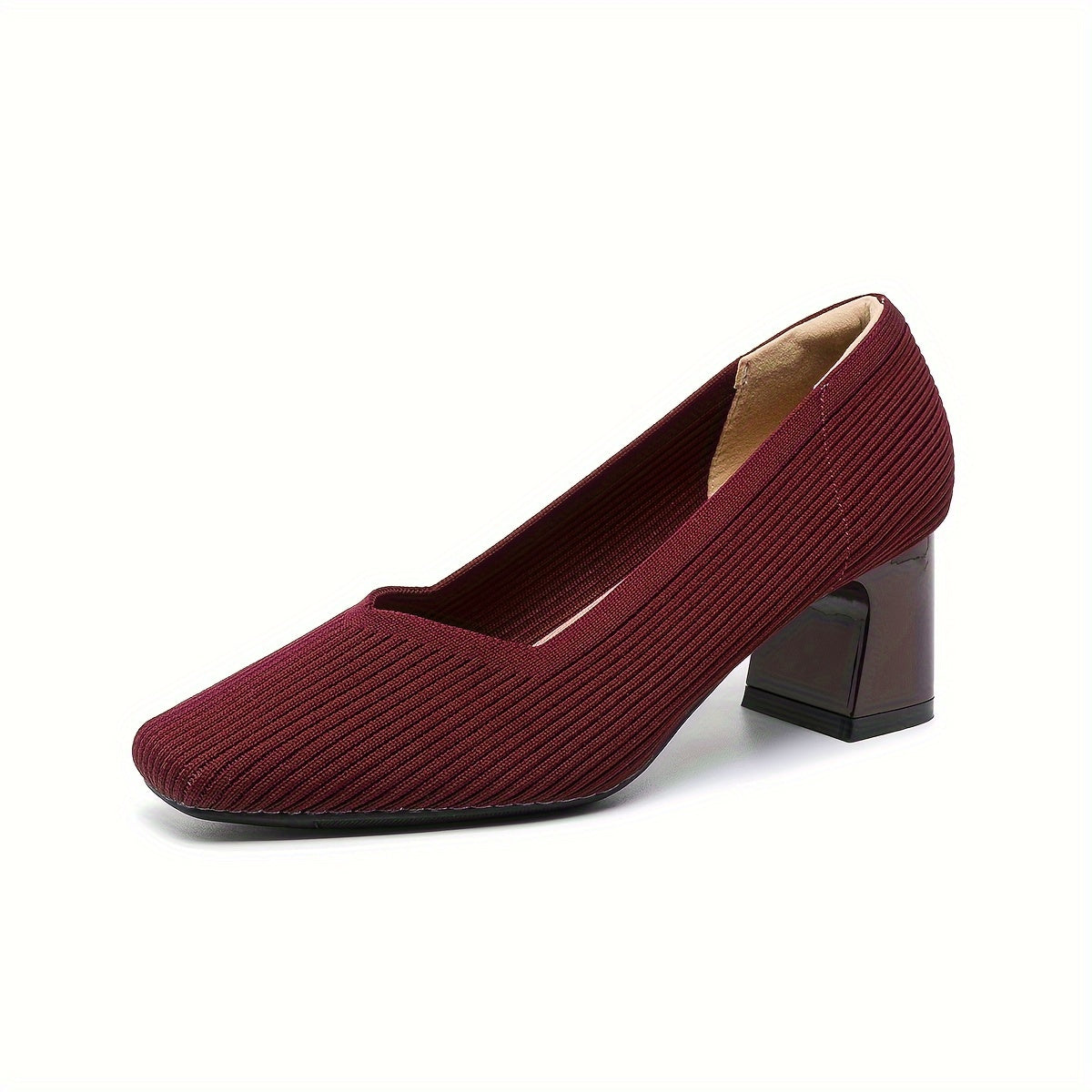 Pointed Toe Orthopedic Block Heel Pumps