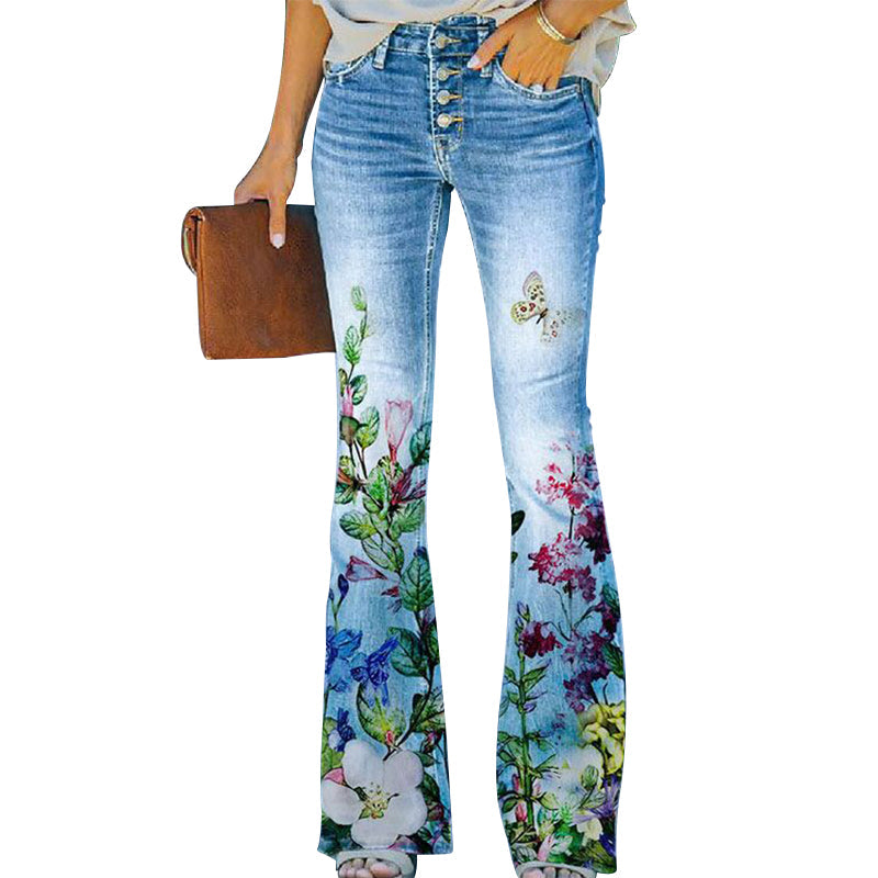 Women's High Waist Flare Jeans