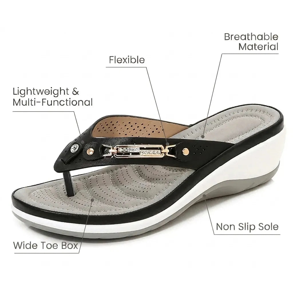 Orthopedic Women's Slip-On Slippers with Contoured Footbed