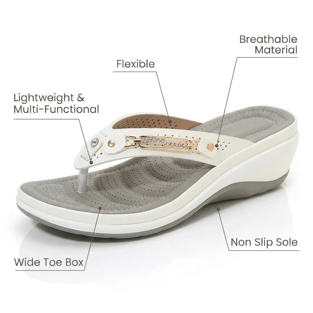 Orthopedic Women's Slip-On Slippers with Contoured Footbed