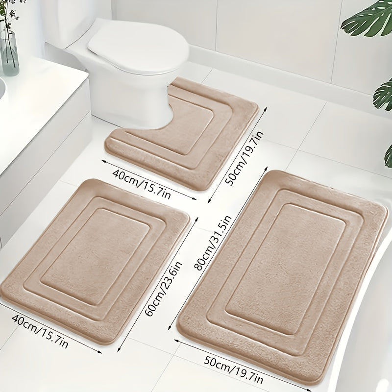 Luxe Memory Foam Bath Mat Set