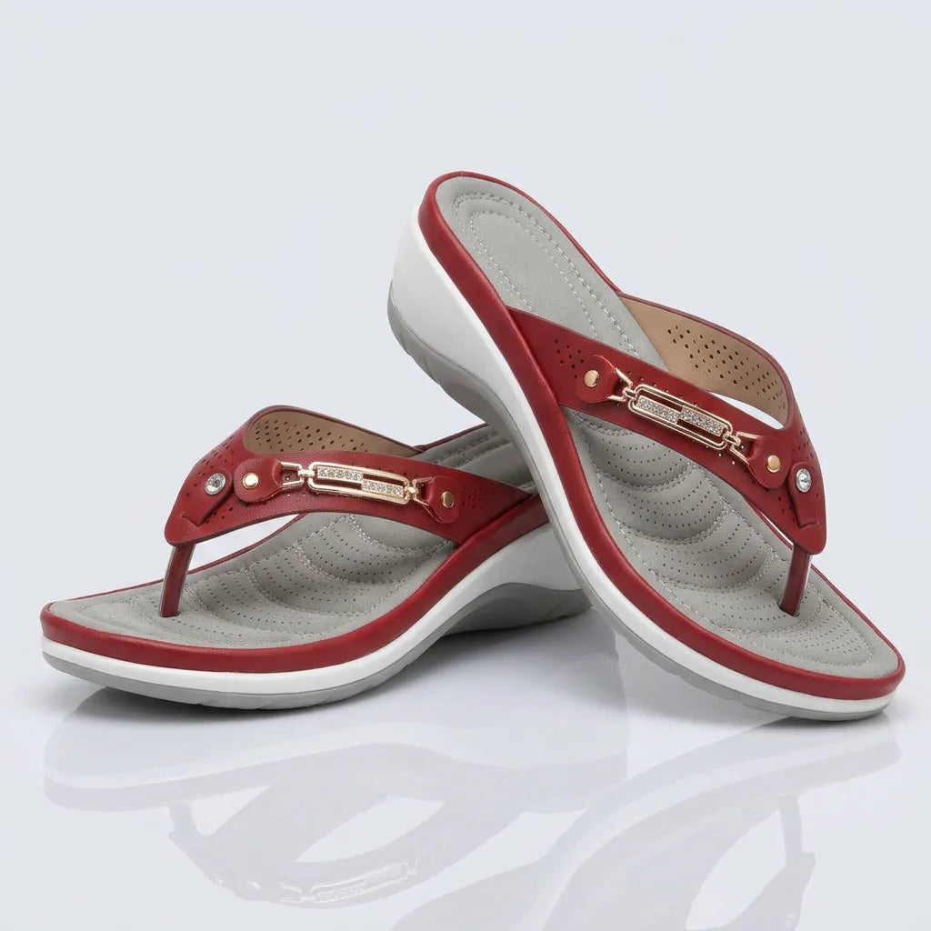 Orthopedic Women's Slip-On Slippers with Contoured Footbed