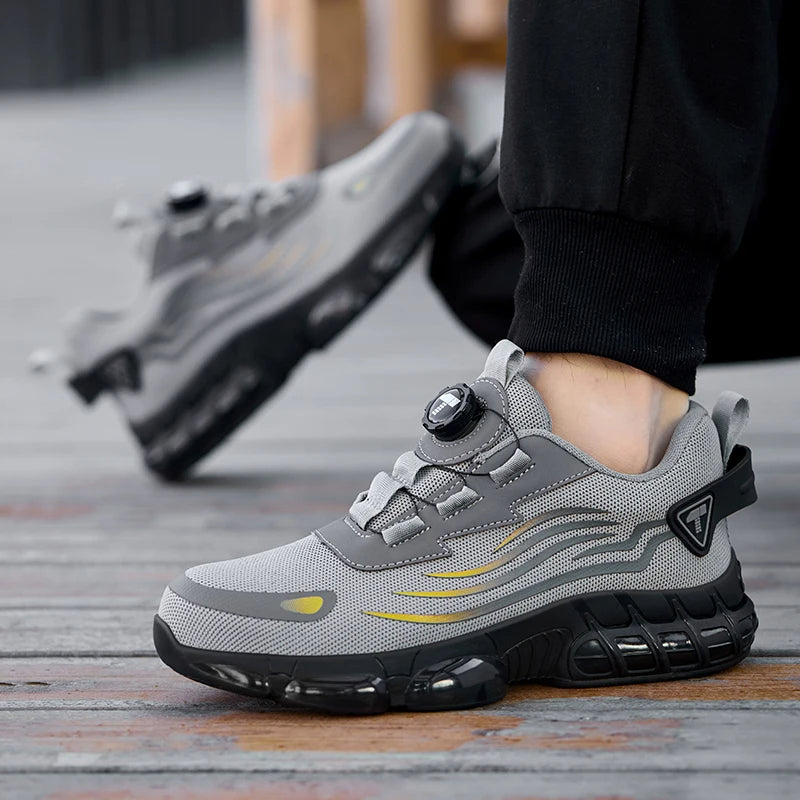 Steel Toe Safety Sneakers With Twist Lock Closure