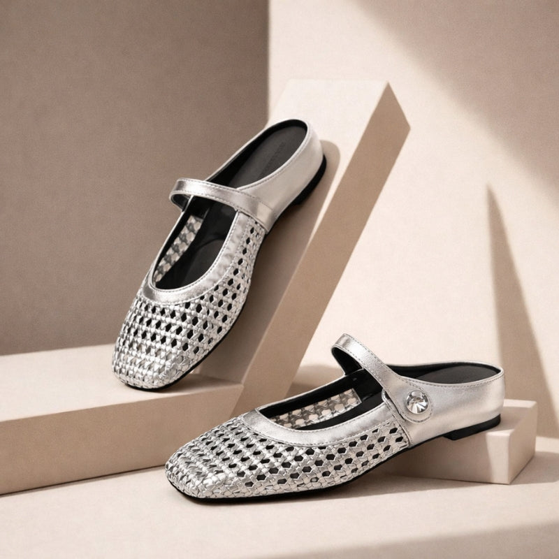 Women's Tressa Orthopedic Woven Mule Flats
