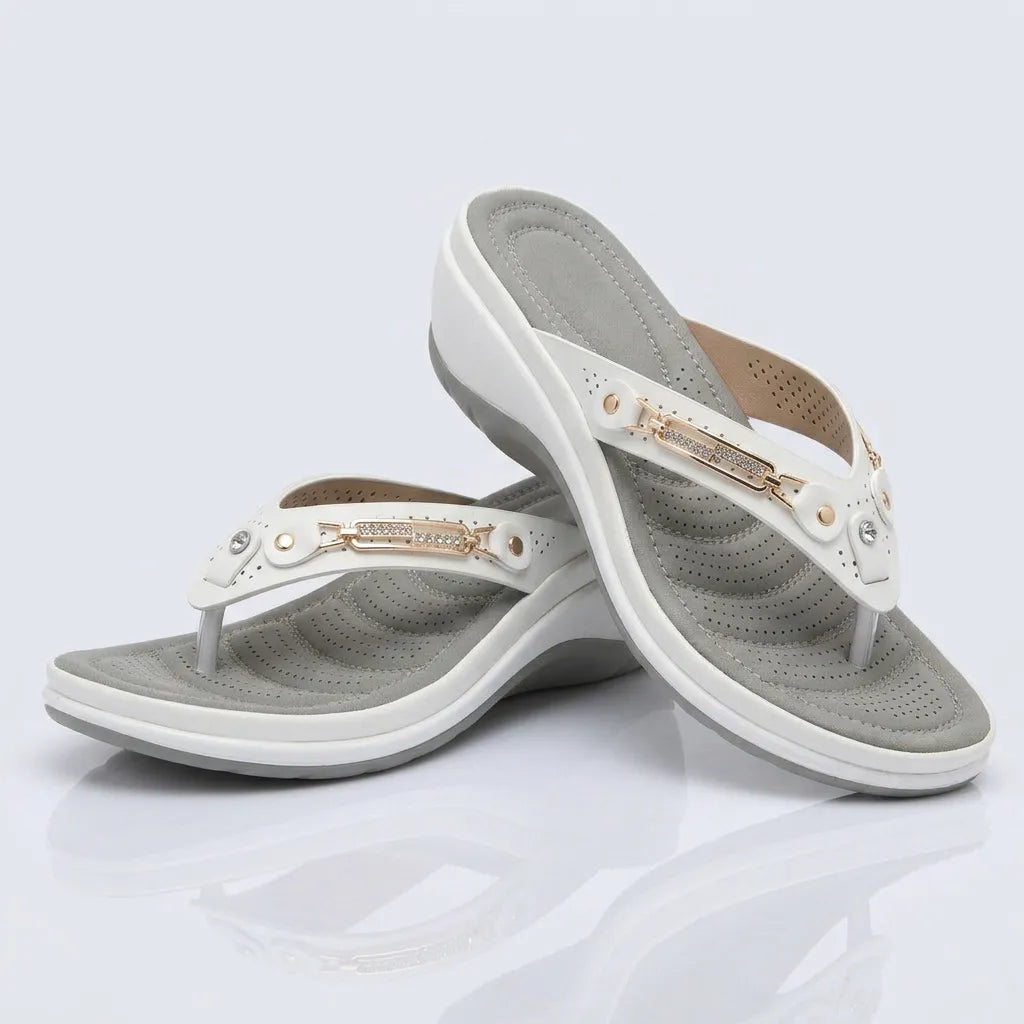 Orthopedic Women's Slip-On Slippers with Contoured Footbed