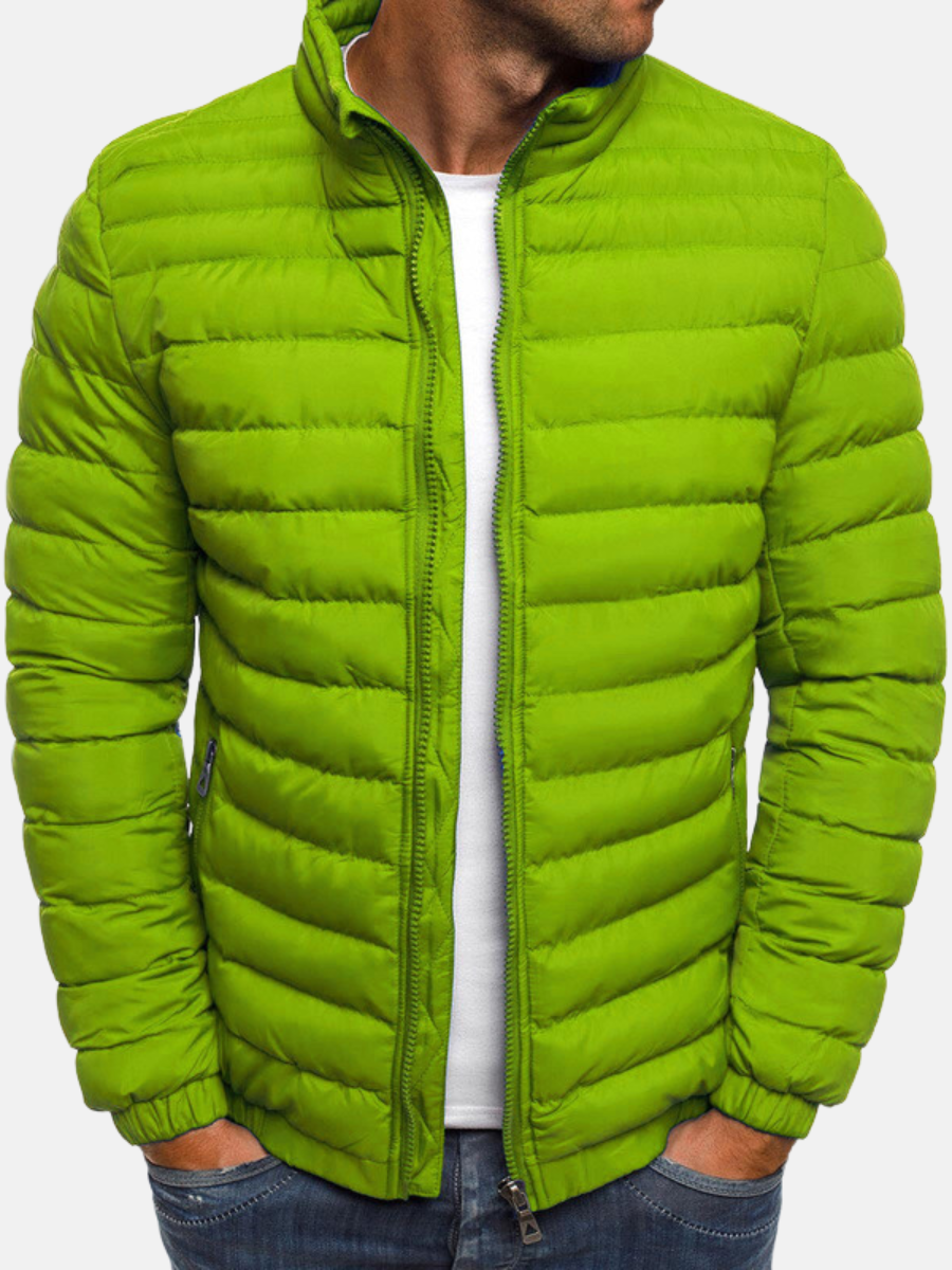 Men's Quilted Zip-Up Puffer Jacket